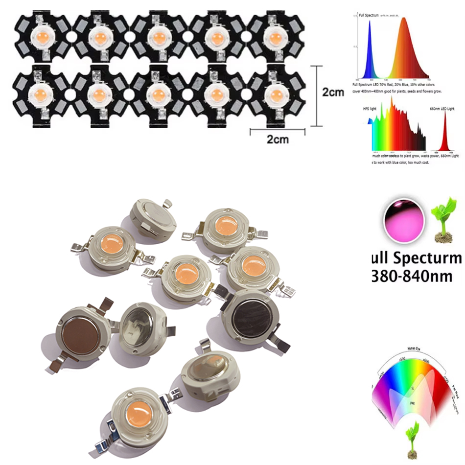 Aquarium Plant Seeds - Lámpara LED de 1W, 3W, 5W,