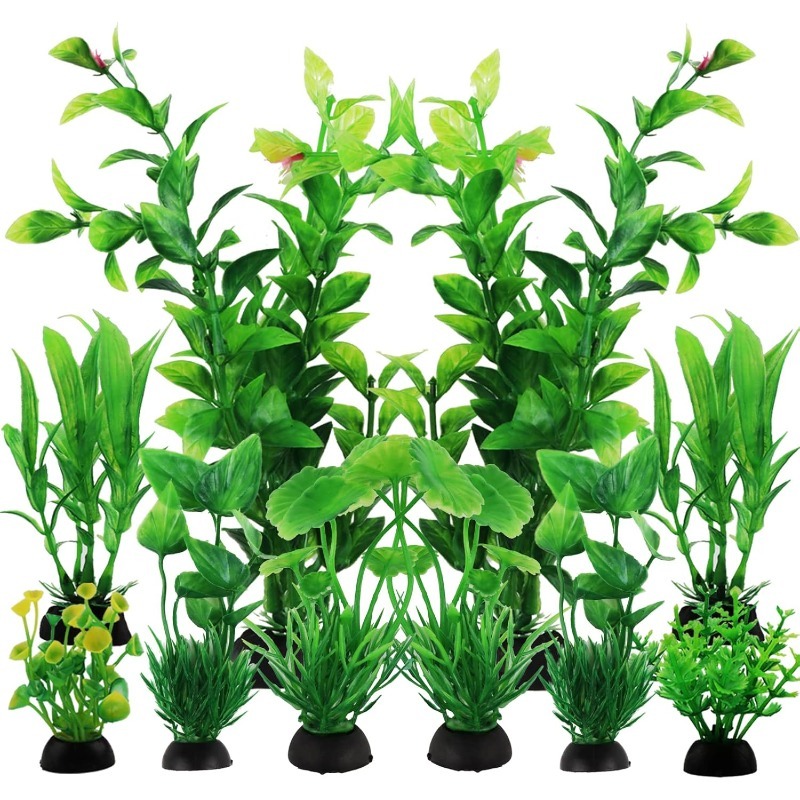 Aquarium Plant Vine - 10 piezas/set de plantas artificiales de