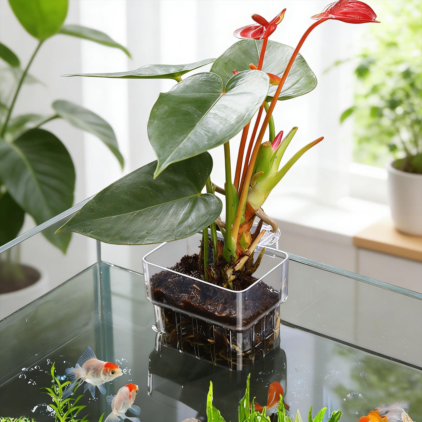 Maceta Transparente Colgante p - Aquarium Plant Holder reseña y precio