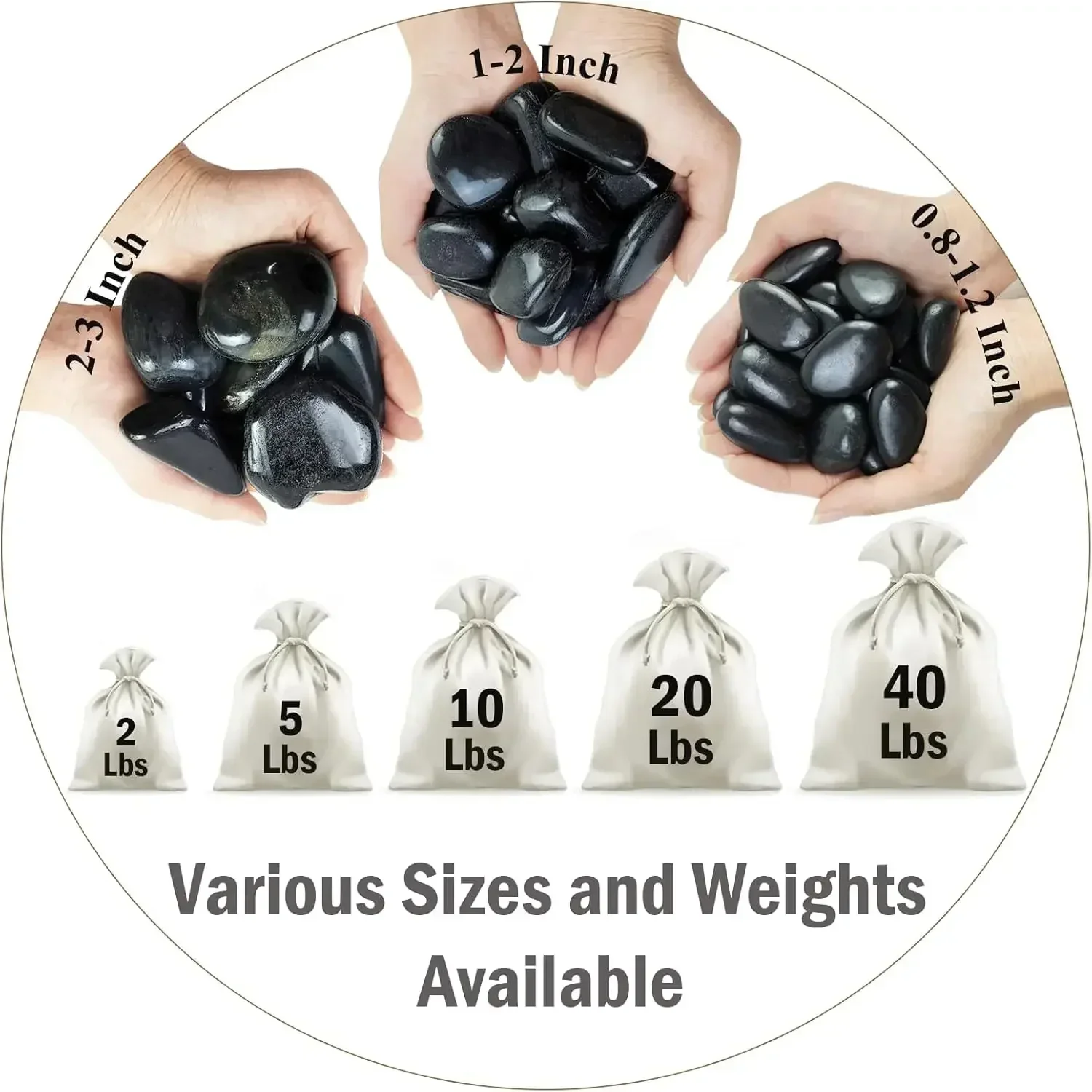 40 libras de rocas negras de r - Aquarium Planting reseña y precio