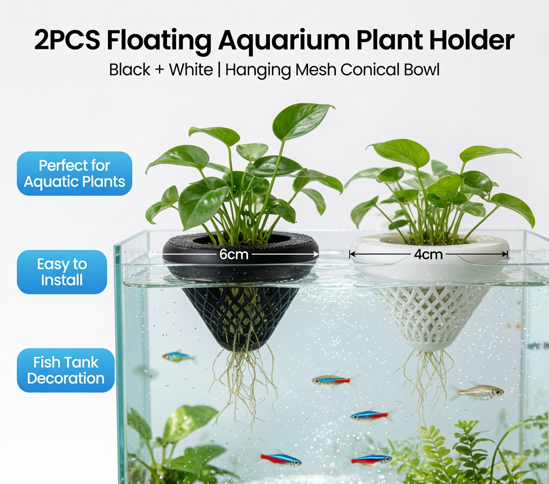 Soporte flotante para plantas  - Aquarium Plant Holder reseña y precio