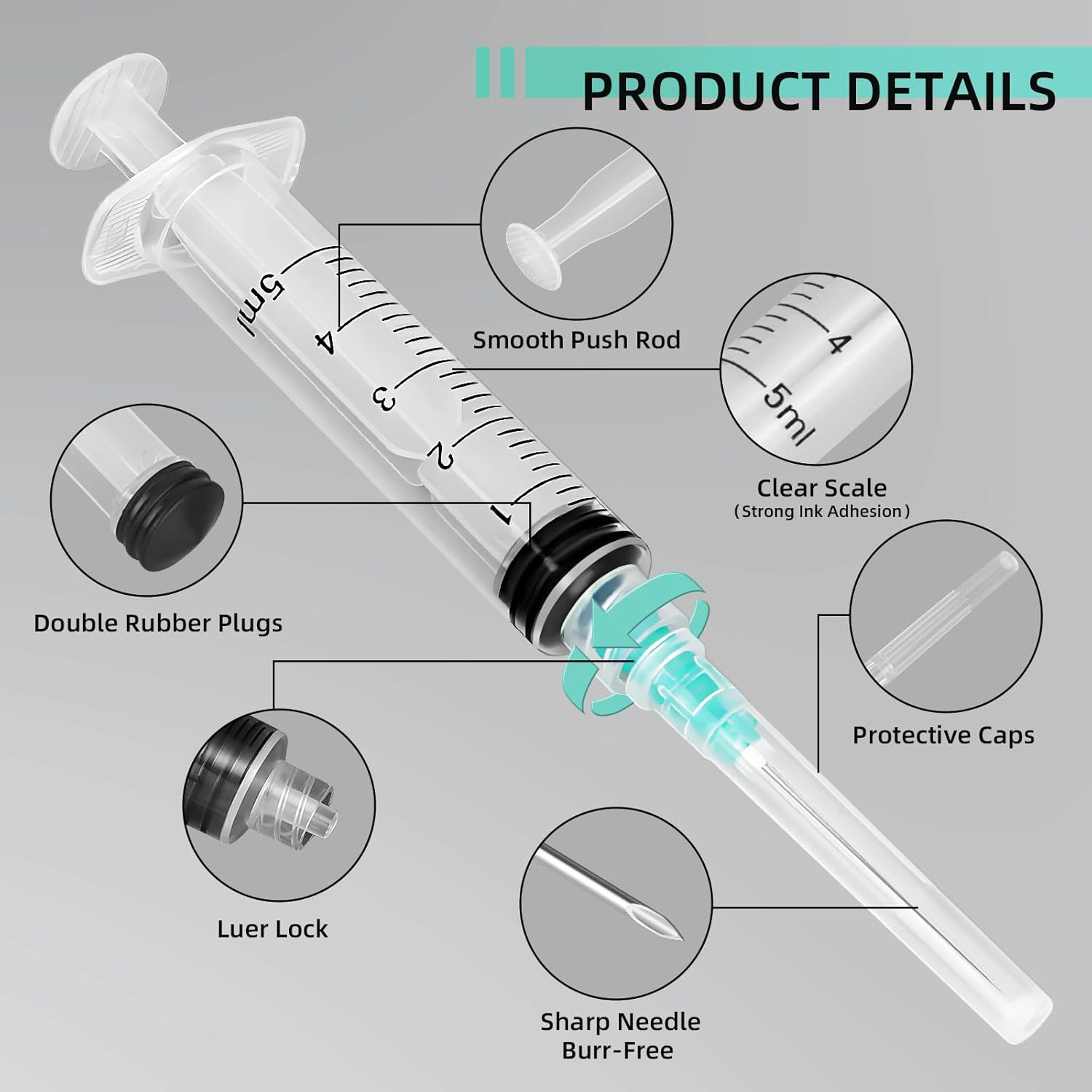 Jeringa Luer Lock de 5 ml, ade - Planted Aquarium Parameters reseña y precio