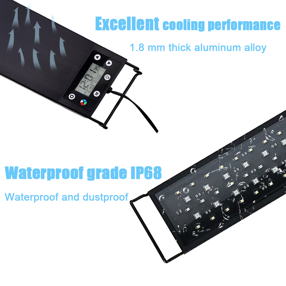 Lámpara LED de espectro comple - Aquarium Plant Light Spectrum reseña y precio